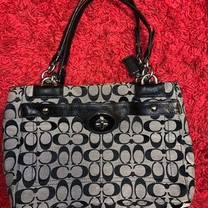 Black/Grey Coach Handbag